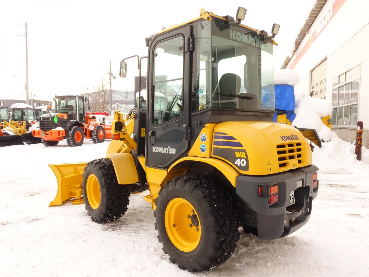 ホイールローダ コマツ WA40-6 バケット容量0.5m3 マルチプラウ｜除雪