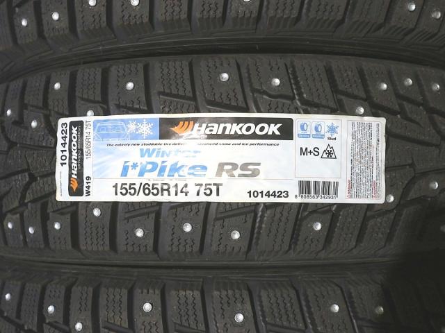 155/65R14 ハンコック スパイクタイヤ 4本セット 北海道札幌発