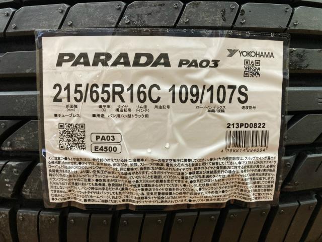 YOKOHAMA PARADA 215/65R16C109/107S 4本