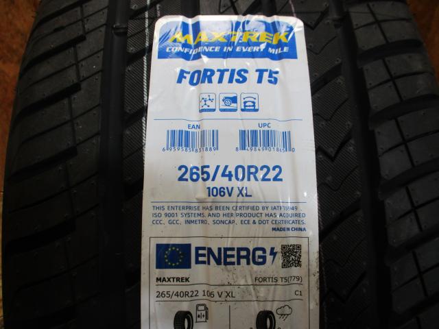 エイムゲイン　G?M FORGED　鍛造　22×9.5J（+25）5H-114.3/　265/40R22（マックストレック　FORTIS T5）タイヤ新品
