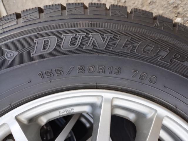 4H/１００  155/80R13 155/65R13  79Ｑ９分山 4本セット本  スタッドレスアルミ4本セット