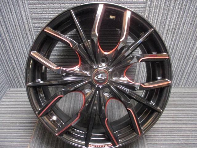ウェッズ　レオニスLV　BK/SC (RED) SCマシニング仕様　18×7J（+47）5H-114.3