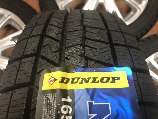新品冬タイヤアルミホイールセット ホンダ車に 15×4.5J 4H 100PCD＋45 DUNLOP WM03 165/55R15 4本