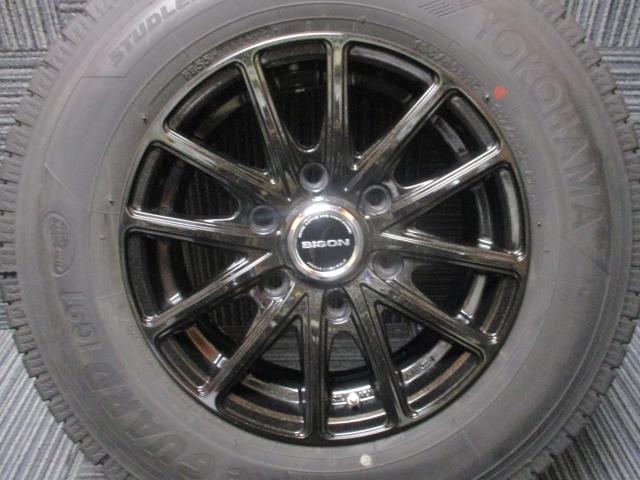 ホットスタッフコーポレーション　バイソン　BN-01　15×6J（+44）6H-139.7/　195/80R15LT　107/105（ヨコハマ　アイスガード　IG91）バリ山　2022年製造　キャラバン