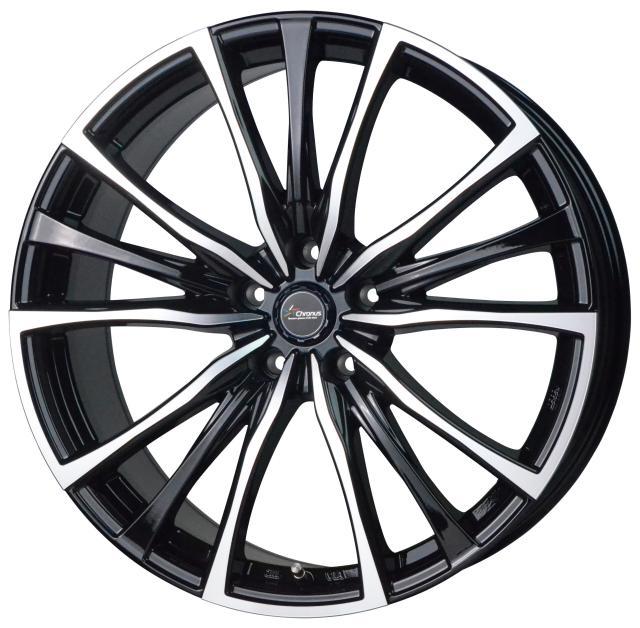 ホットスタッフコーポレーション　クロノス　CH-110（メタリックブラックポリシュ）20×8.5J（+35）5H-114.3/　245/40R20（RADAR Dimax R8+）　新品セット