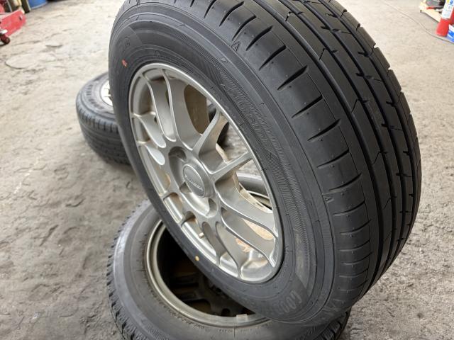 15×７JJ 5H/114.3 50 社外アルミ&15インチ夏タイヤ