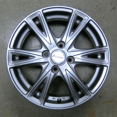 社外アルミホイール 15x5,5 4H 100 +43 ダークシルバー