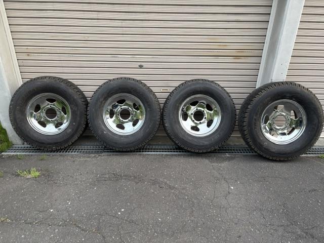 希少パジェロ純正メッキホイール！L049GW？L149GW？おまけスタッドレス30×9.50R15LT 6P.R.