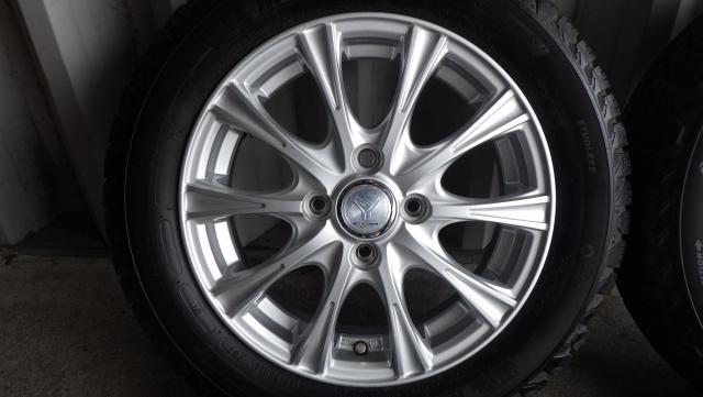 14×4.5J 4H/100 45 2024年製8.5分山！ミシュランX-ICE SNOW 155/65R14 75T WEDSアルミ 14x 4.5J ＋45 100 4H