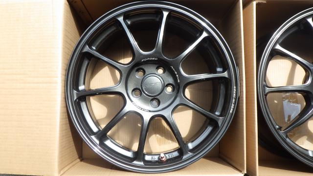 17×7.5J 5H/100 44  鍛造！軽量！RAYS ボルクレーシングZE40　17x7.5J ET44 100-5h ４本セット