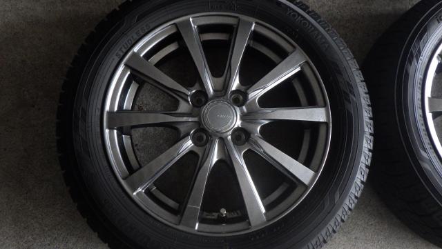 GRASS 15x4.5 4H100 +45　ヨコハマアイスガードIG60 165/65R15 81Q 中古４本