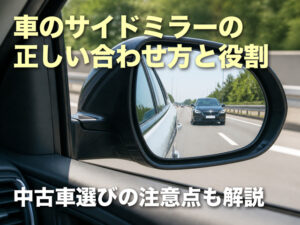 車のサイドミラーの正しい合わせ方と役割！中古車選びの注意点も解説