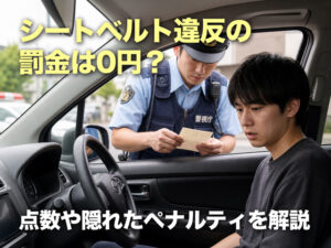 シートベルト違反の罰金は0円?点数や隠れたペナルティを解説