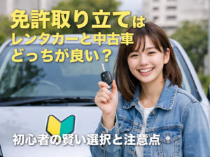 免許取り立てはレンタカーと中古車どっちが良い？初心者の賢い選択と注意点