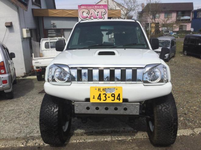 ジムニー江別在庫　すぐ乗れます！超フルピン仕様　4インチアップジムニーオーバーフェンダー新品！室内棚収納キット！社外サス等、社外バンパー、大系タイヤ等パーツ多数！ 4WD 660 3Dr