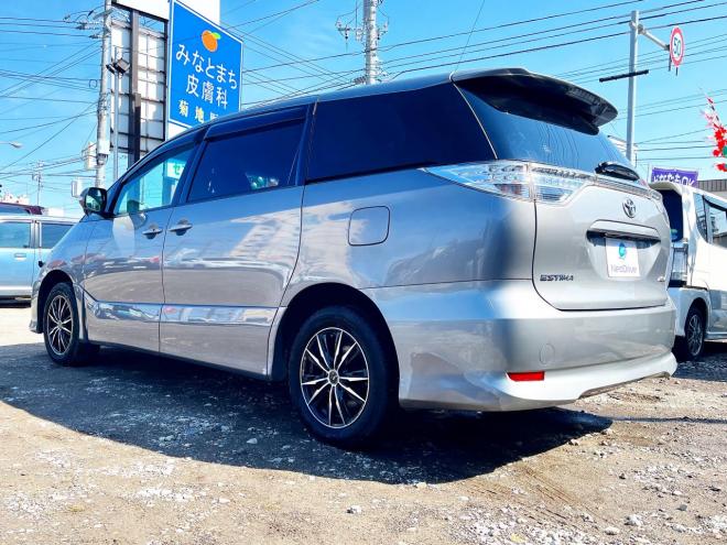 エスティマ2.4アエラス 4WD　ローンが不安な方＜優遇ローン＞　1年保証付　本州仕入　社外オーディオ　バックカメラ　