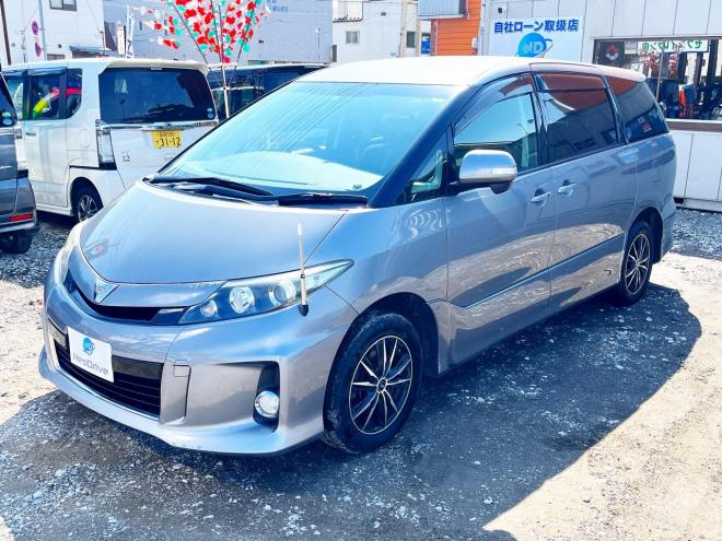 エスティマ2.4アエラス 4WD　ローンが不安な方＜優遇ローン＞　1年保証付　本州仕入　社外オーディオ　バックカメラ　