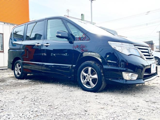 セレナ2.0HスターVセレクション+Safety 4WD　ローンが不安な方＜優遇ローン＞１年保証　本州仕入　寒冷地 純正ナビ　カメラ　HID　