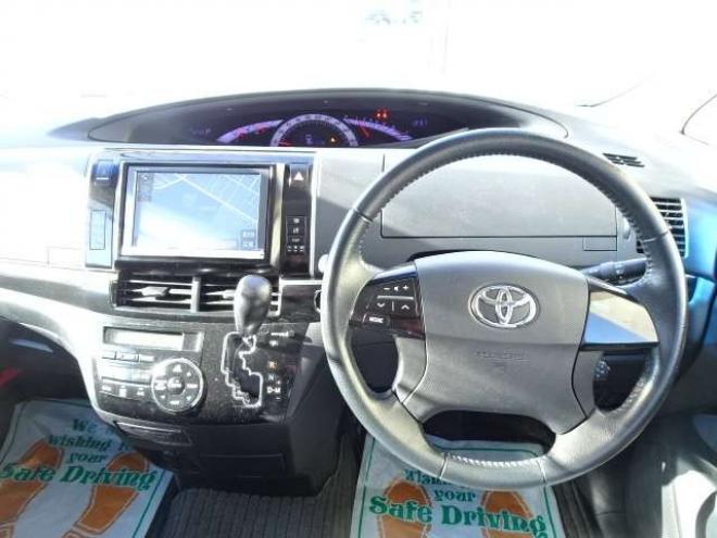 エスティマ2.4 アエラス 4WD　本州仕入 保証付1年 Wパワスラ 寒冷地 ナビ 2400