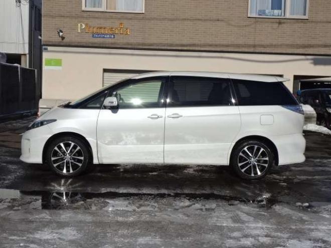 エスティマ2.4 アエラス 4WD　本州仕入 保証付1年 Wパワスラ 寒冷地 ナビ 2400