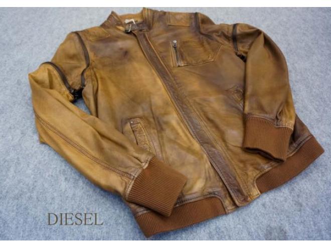 新品 DIESEL ディーゼル ビンテージ ラムレザー ジャケット M