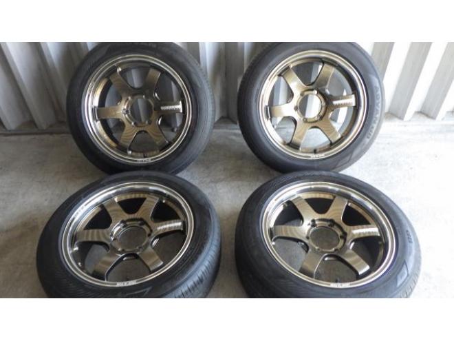使用２か月！RAYS　TE-37SB TOURER-SR 18ｘ8.0 ET38 6-139.7 シャイニングブロンズメタル~リムDC ハイエース 