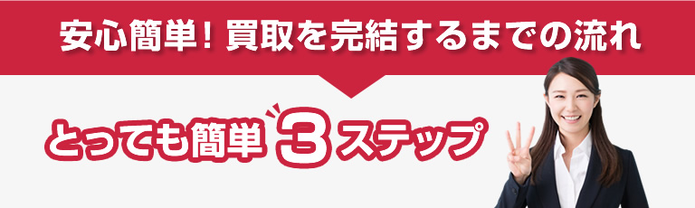 安心簡単！買取りを完結するまでの流れ